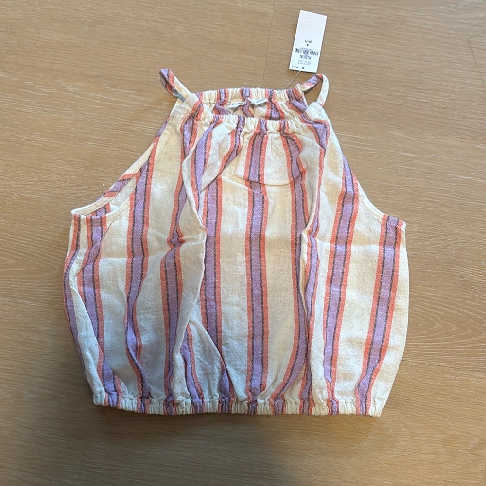NWT GAP Girl's Linen-Blend Halter Top size Small (6-7)